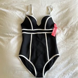 NWT SPANX Underwire Black One-Piece